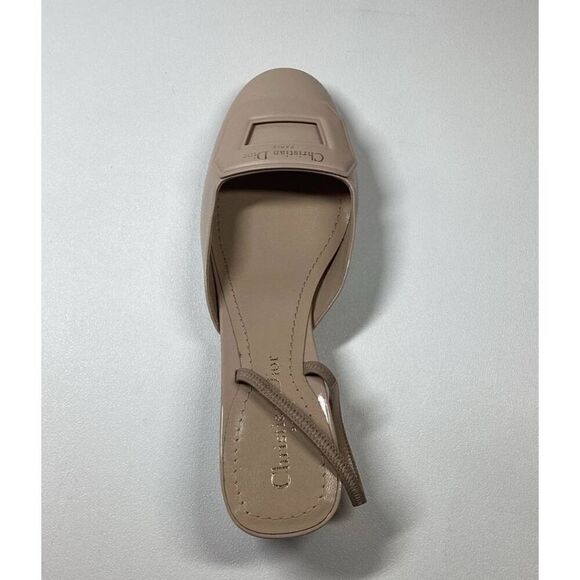 SINGLE‎ SHOE ONLY CHRISTIAN DIOR Day Slingback  Leather  Pumps Nude Size EU 38 - Picture 9 of 11